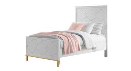 Emma White Wood Twin Bed