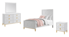 Emma White Wood Twin Bedroom Set