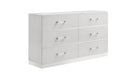 Europa White Wood And Upholstered Queen Bedroom Set