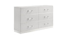 Europa White Wood And Upholstered Queen Bedroom Set