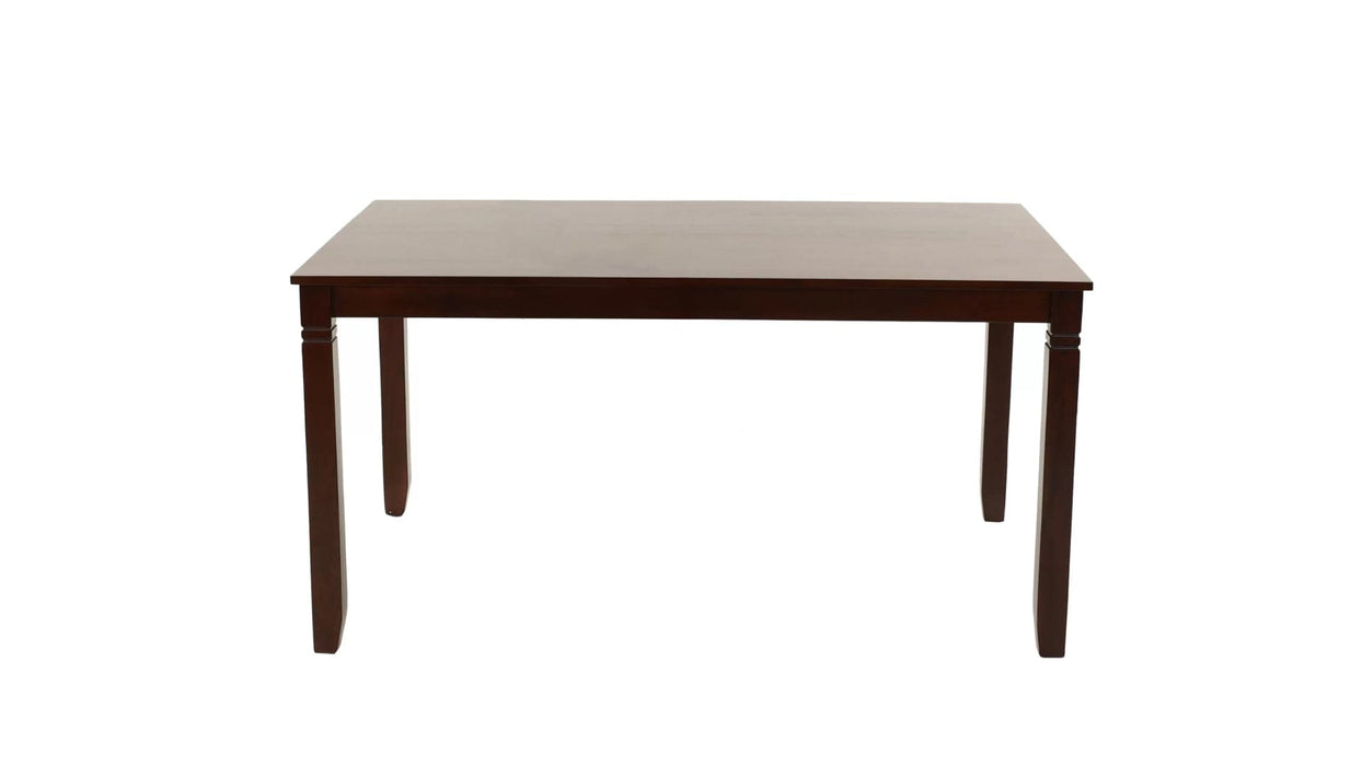 F2294 Brown Wood And Upholstered Standard Height 7pc Dining Table & C