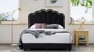 Flor Black Fabric Full Bed