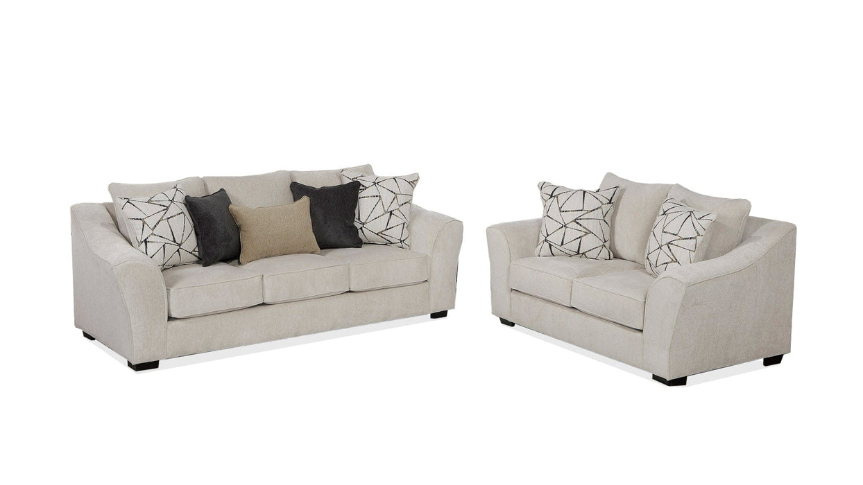 Florence Beige Fabric Reclining Sofa And Loveseat Set