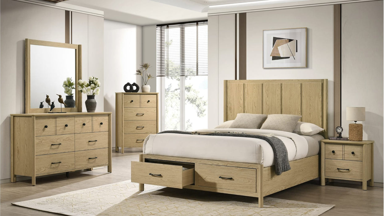 Frank Brown Wood Queen Bedroom Set