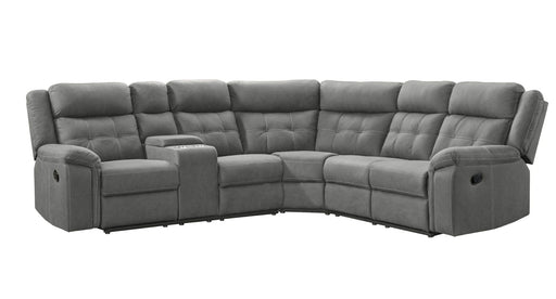 Fresno Gray Microfiber Sectional Sofa