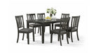 Glendale Gray Wood And Upholstered Standard Height 7pc Dining Table &
