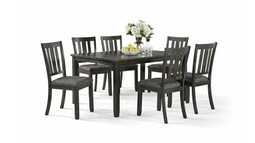 Glendale Gray Wood And Upholstered Standard Height 7pc Dining Table &
