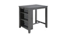Graham Pub Gray Wood And Upholstered Bar Height 3pc Set