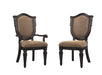 Grand Estates Brown Wood And Upholstered Standard Height 7pc Dining T