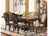 Grand Estates Brown Wood And Upholstered Standard Height 7pc Dining T