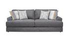 Graphite Gray Polyester Sofa & Loveseat Set
