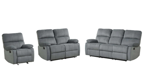 Gray Fabric Recliner Sofa & Loveseat Set