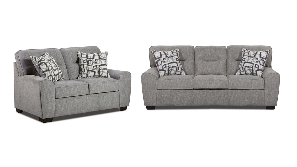 Gray Fabric Sofa & Loveseat Set