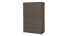 Gray Mdf Wardrobe Cabinet