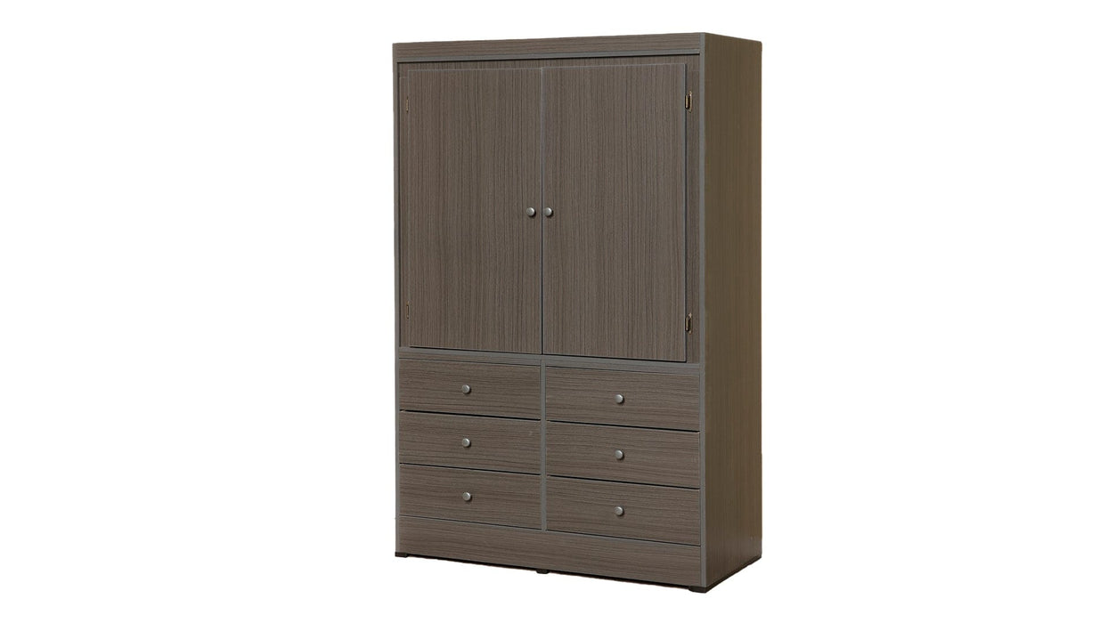 Gray Mdf Wardrobe Cabinet