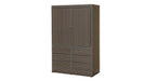 Gray Mdf Wardrobe Cabinet