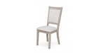 Gray Wood And Upholstered Standard Height 5pc Dining Table & Chair Se