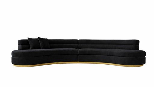 Grecian Gray Fabric Sectional Sofa