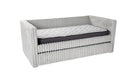 Hailey Gray Fabric Twin Over Twin Day Bed With Trundle