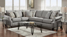 Havenwood Gray Polyester Sectional Sofa