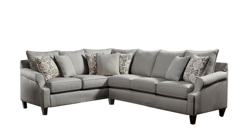 Havenwood Gray Polyester Sectional Sofa