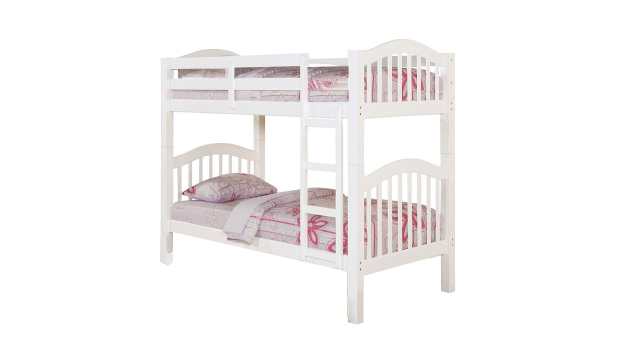 Heartland White Wood Twin Bunk Bed