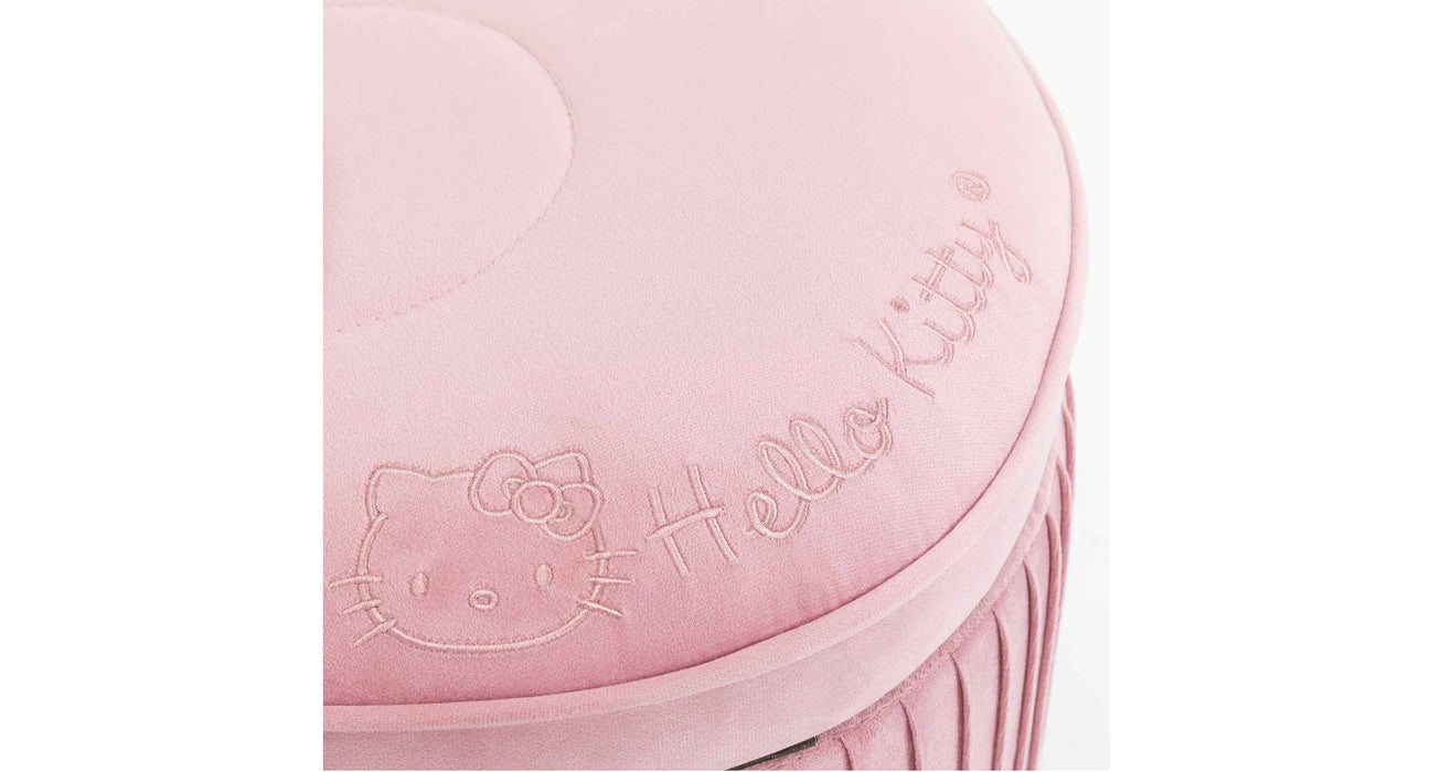 Hello Kitty Pink Velvet Vanity Stool