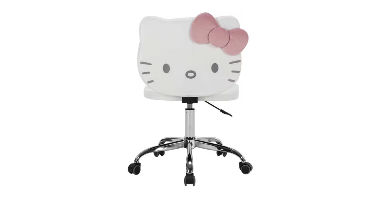 Hello Kitty White Fabric Vanity Stool