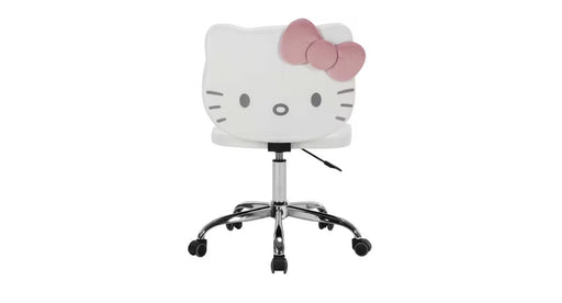 Hello Kitty White Fabric Vanity Stool