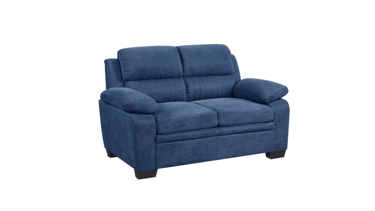 Holleman Blue Fabric Sofa & Loveseat Set