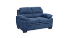 Holleman Blue Fabric Sofa & Loveseat Set