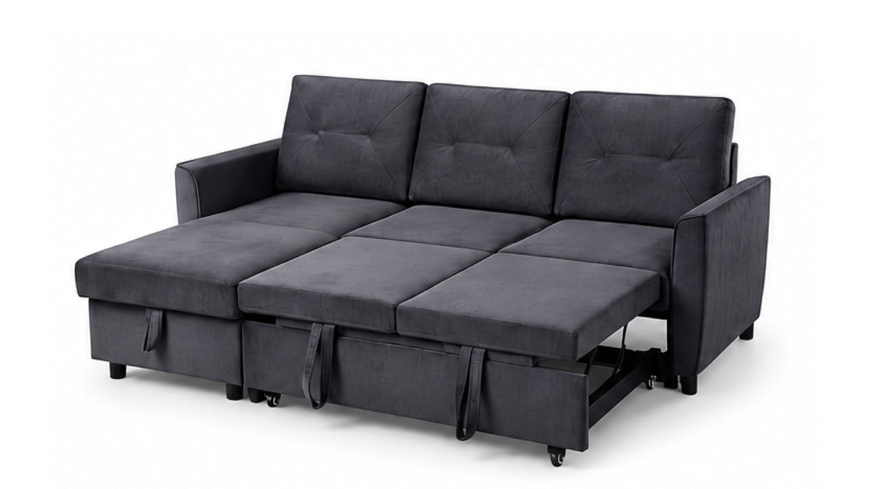 Hudson Gray Fabric Modular Sectional Sofa