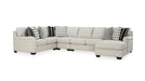 Huntsworth Gray Polyester Sectional Sofa