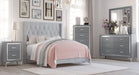 Huxley Gray Wood And Upholstered California King Bedroom Set