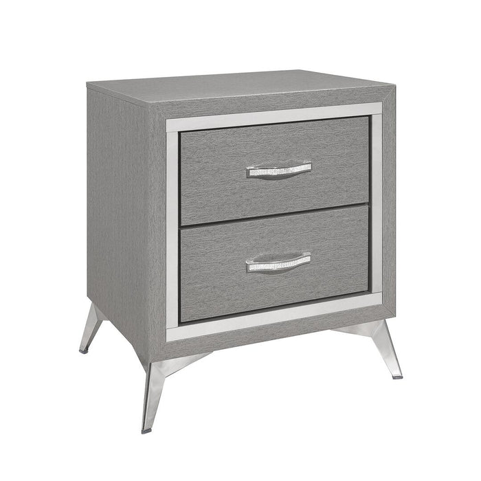 Huxley Gray Wood And Upholstered California King Bedroom Set