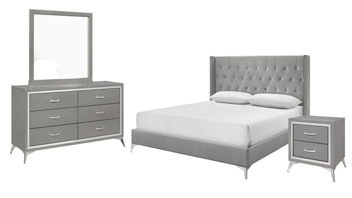 Huxley Gray Wood And Upholstered Queen Bedroom Set