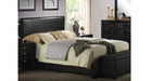 Ireland III Black Faux Leather Full Bed