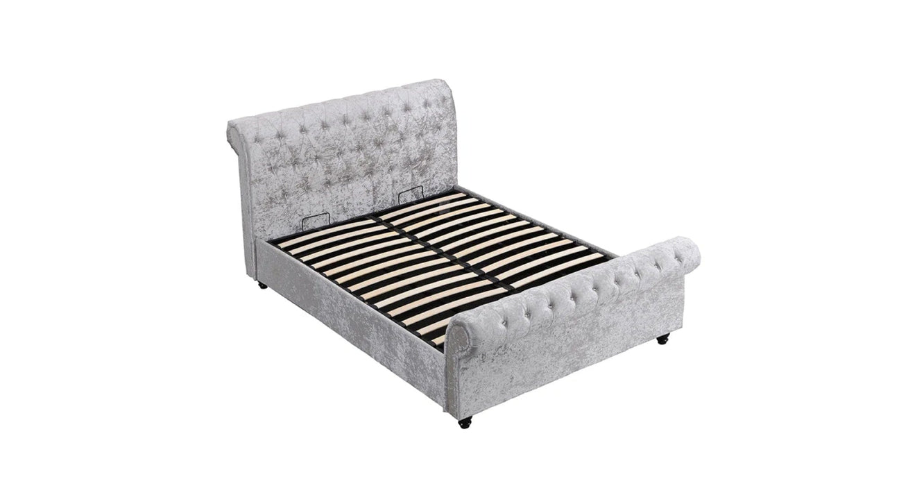 Irma Silver Wood And Upholstered Full Bed