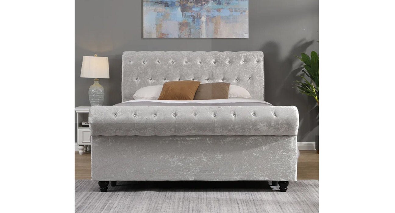 Irma Silver Wood And Upholstered Full Bed