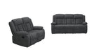 Isabel Gray Fabric Reclining Sofa And Loveseat Set