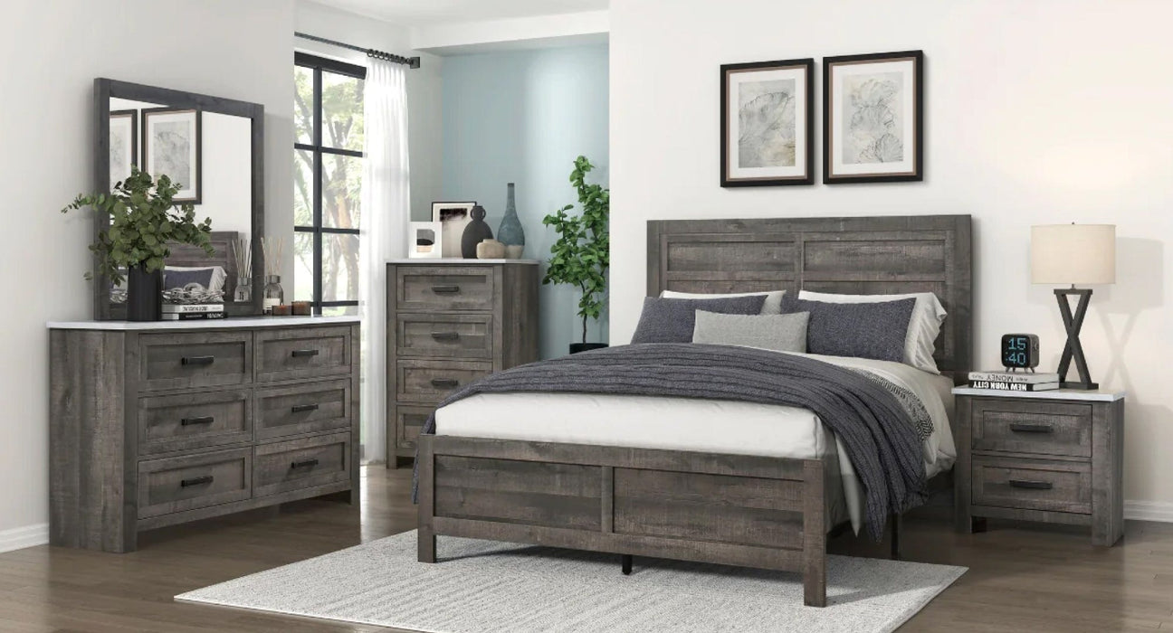 Janvier Gray Wood Queen Bedroom Set