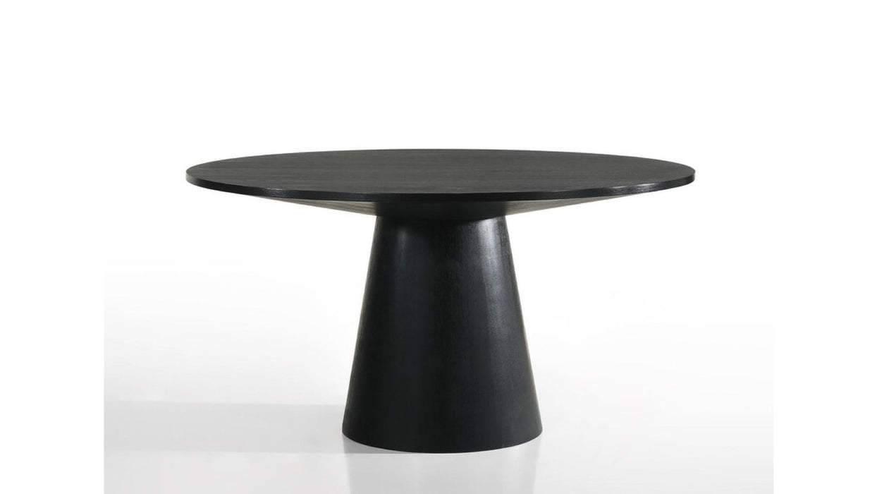 Jasper Black Wood And Upholstered Standard Height 5pc Dining Table &
