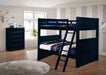 Jay Black Wood Full Over Full Bunk Bed