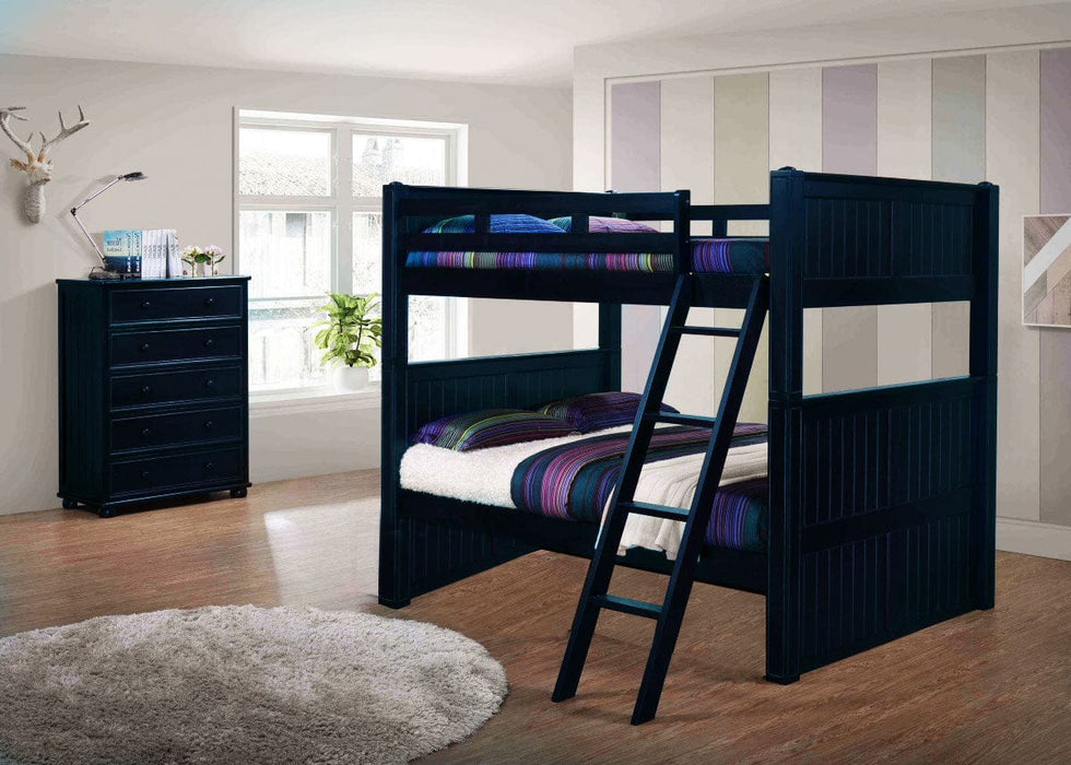 Jay Black Wood Full Over Full Bunk Bed