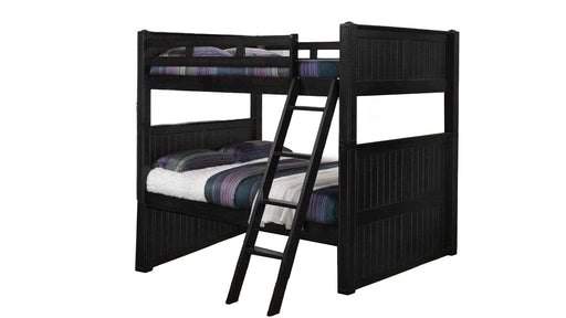 Jay Black Wood Full Over Full Bunk Bed