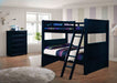 Jay Black Wood Full Over Full Bunk Bed
