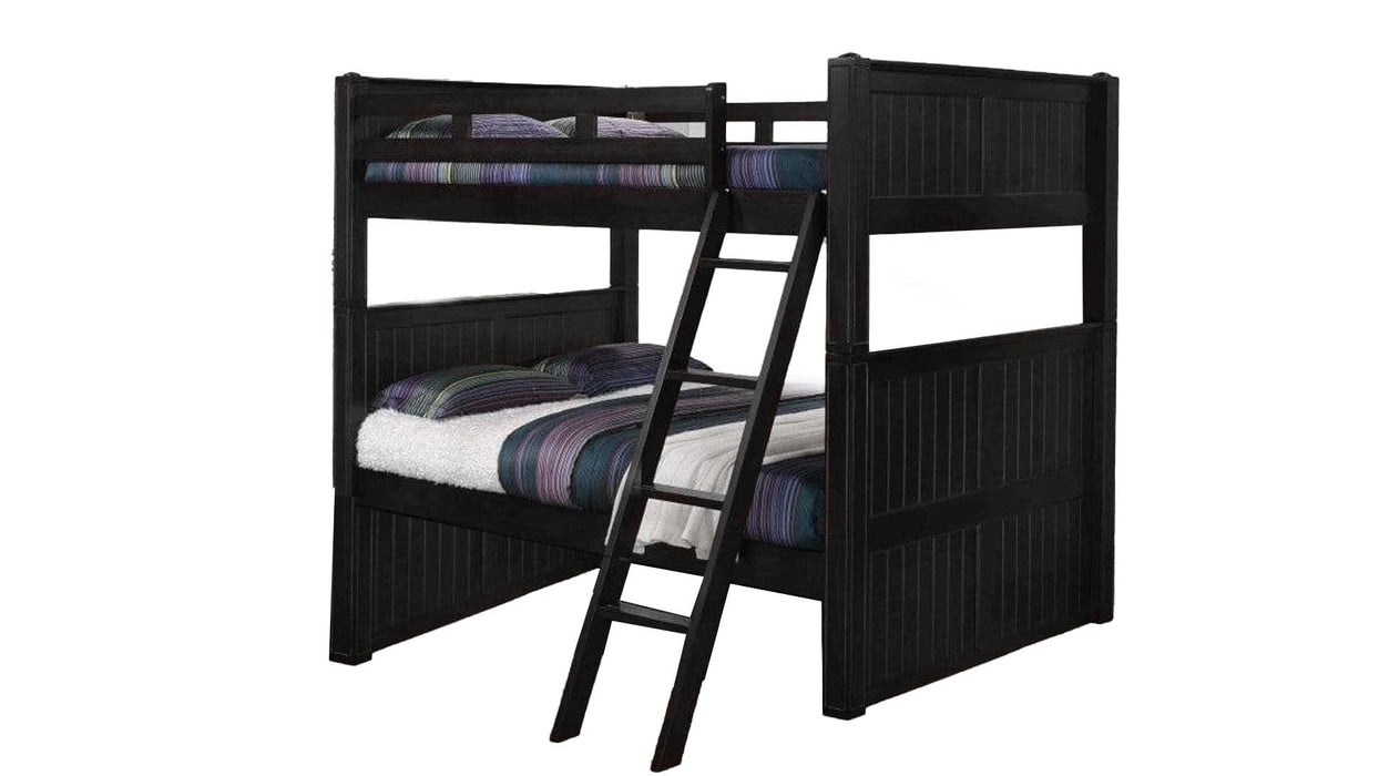 Jay Black Wood Full Over Full Bunk Bed