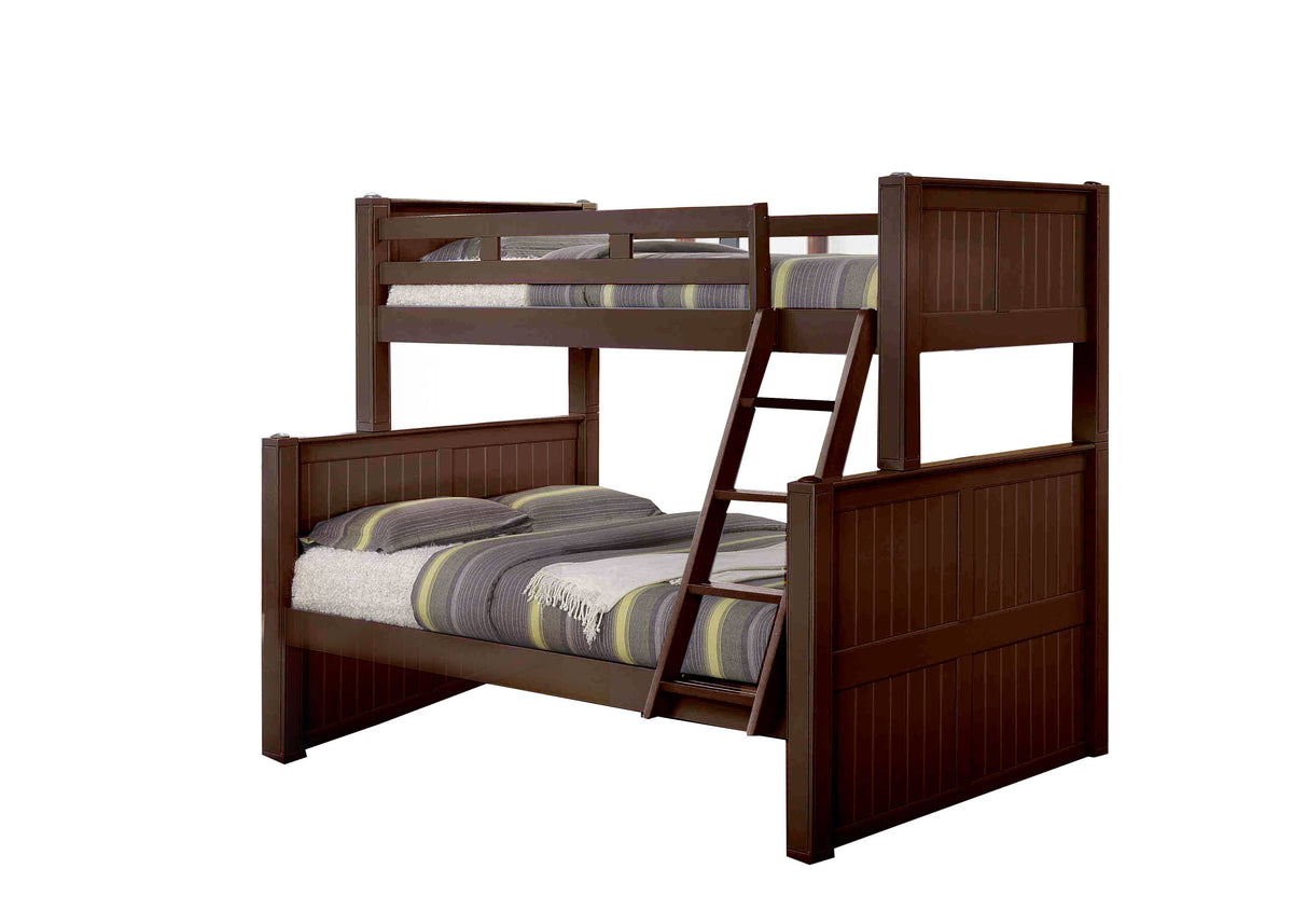 Jay Brown Wood Twin Xl Over Queen Bunk Bed — Casa Linda Furniture