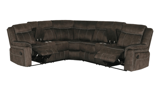 Juan Brown Polyester Reclining Sectional