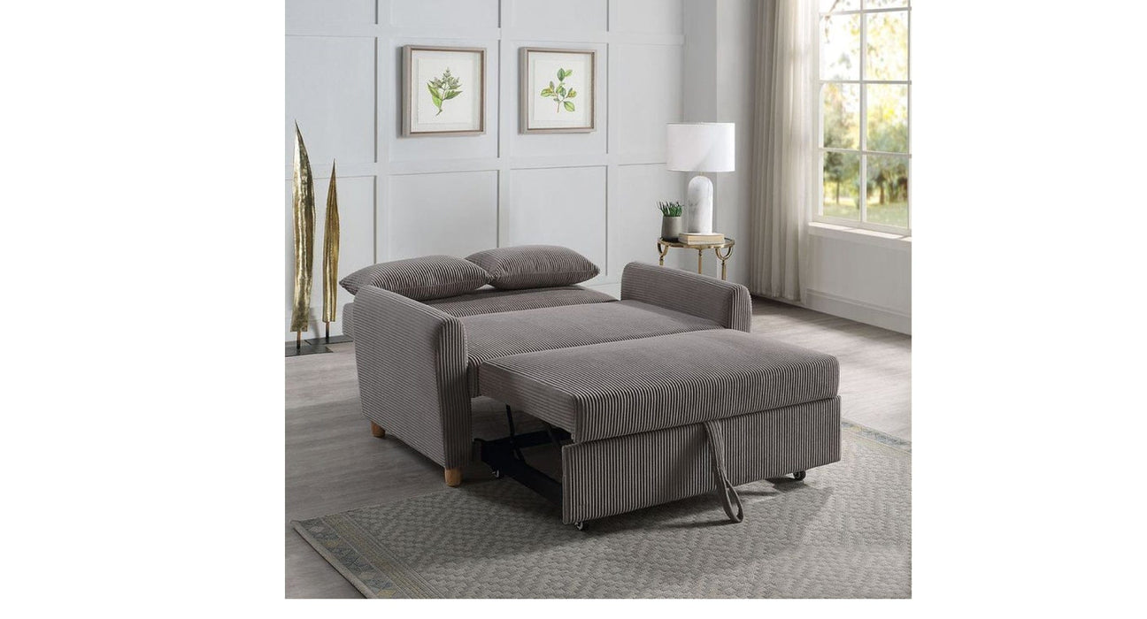 Justine Brown Corduroy Loveseat Sleeper
